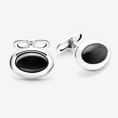 Durán Silver Cufflinks with Onyx