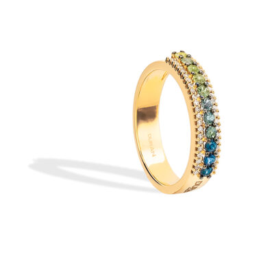 Durán Ring with Multicolored Sapphires
