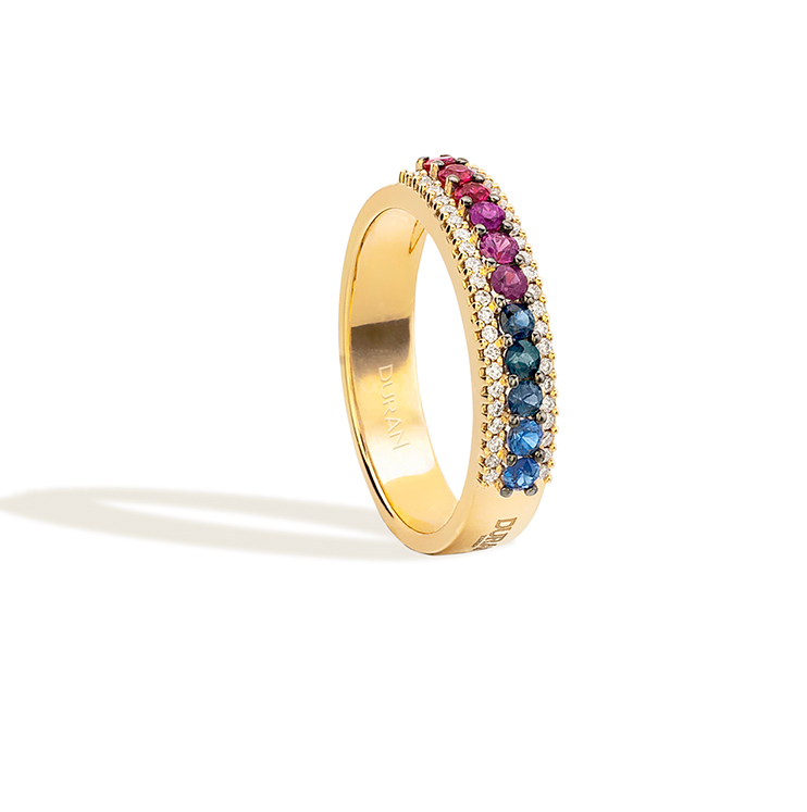 Durán Ring with multicolored Sapphires