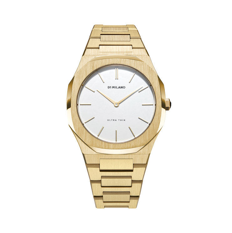 D1 Milano Ultra Thin watch Bracelet 34mm – Gold/eggshell