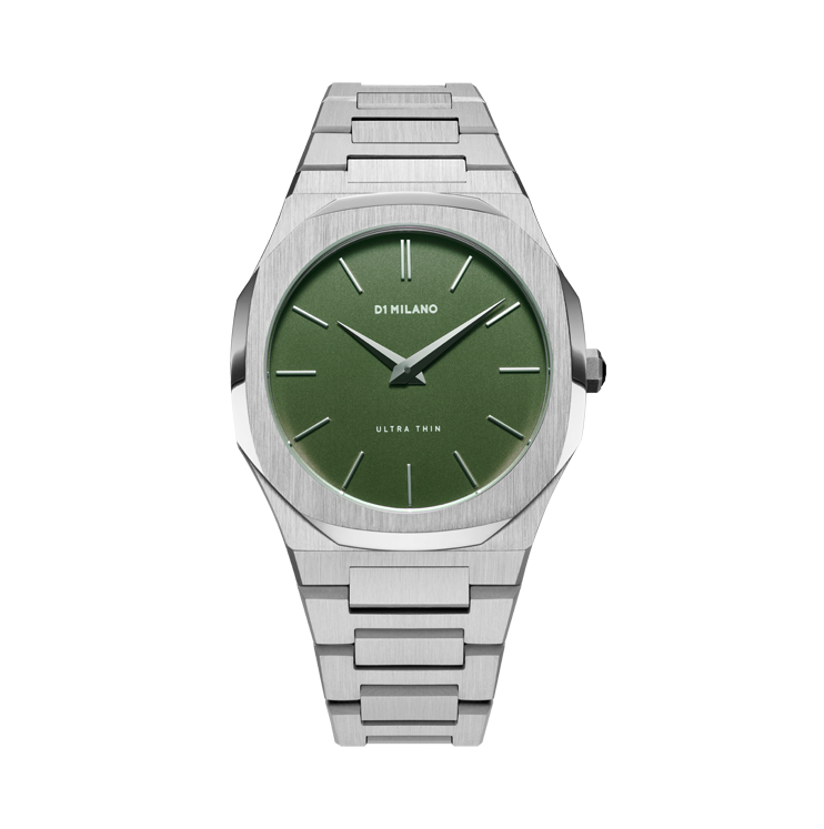 D1 Milano Ultra Thin Watch Bracelet 40mm – Green Moss