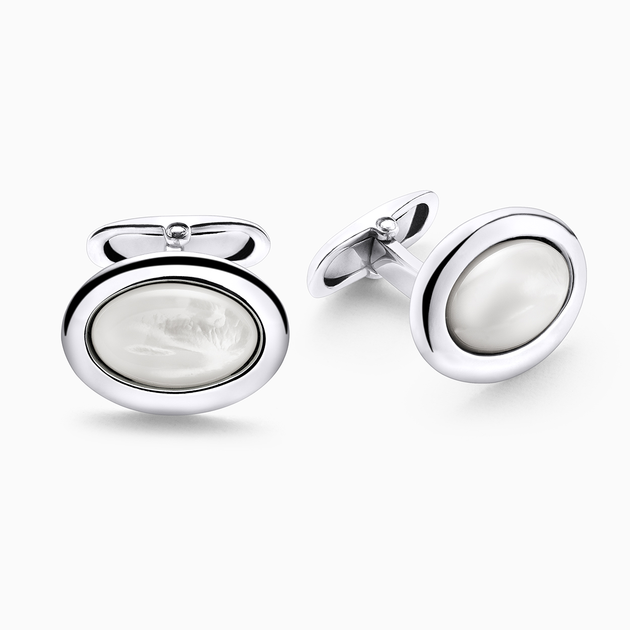 Durán Silver Cufflinks with Mother of Pearl