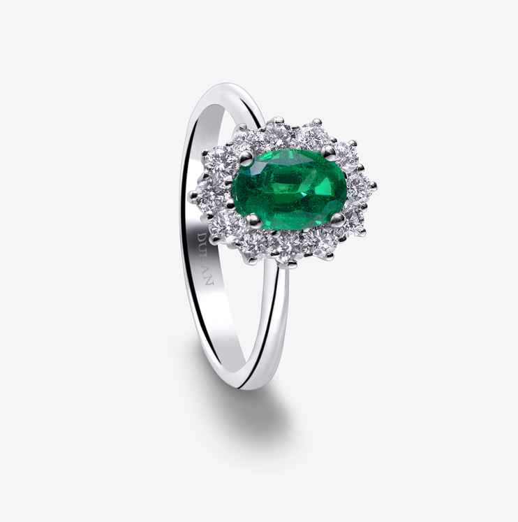 Anillo Durán con esmeralda