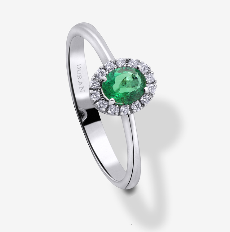 Anillo Durán con esmeralda