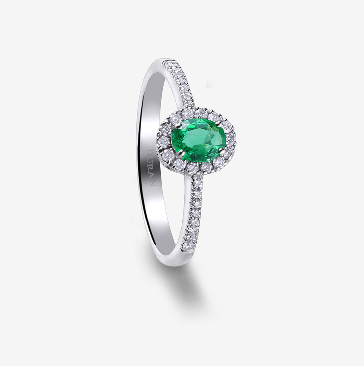 Anillo Durán con esmeralda