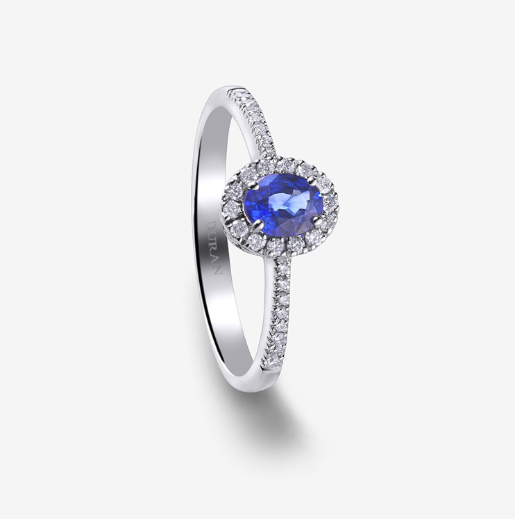 Anillo Durán con zafiro