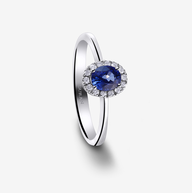 Anillo Durán con zafiro