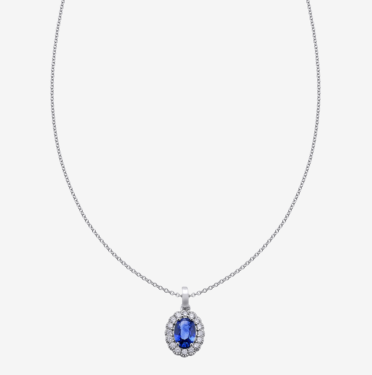 Durán pendant with sapphire