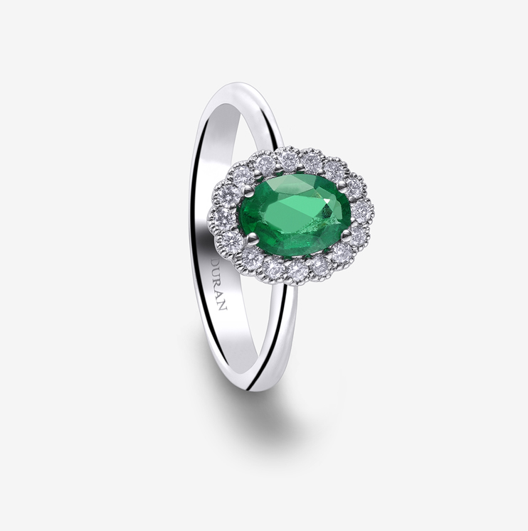 Anillo Durán con esmeralda
