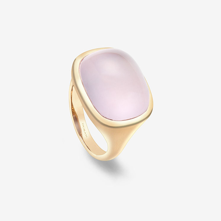 Anillo Duran con cuarzo rosa