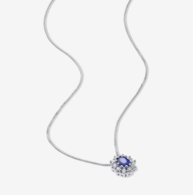 Durán pendant with sapphire