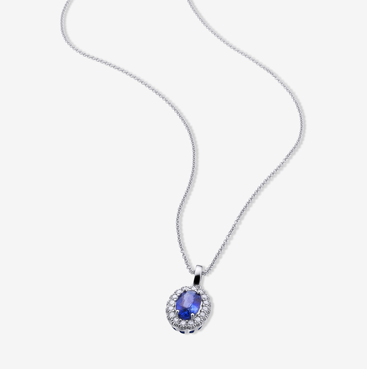 Durán pendant with sapphire